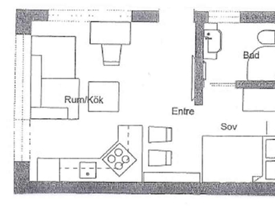 1 rum och Kök Badrum med dusch, 27 m , Amiralitetstorget 8 A, Karlskrona