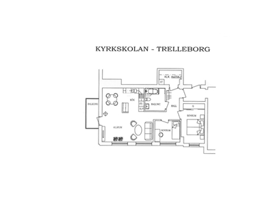 3 rums lägenhet i Trelleborg