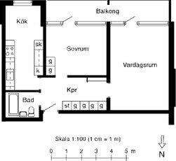 2 rums lägenhet i Nässjö