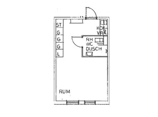 1 rums lägenhet i Skellefteå