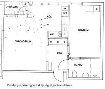 2 rums lägenhet i Lundsbrunn