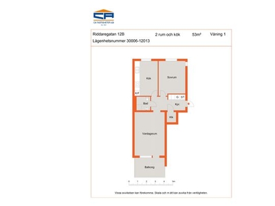 Hyr ett 2-rums lägenhet på 53 m² i Kalmar