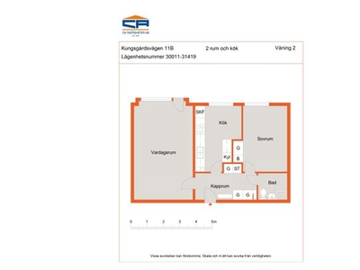 Hyr ett 2-rums lägenhet på 57 m² i Kalmar