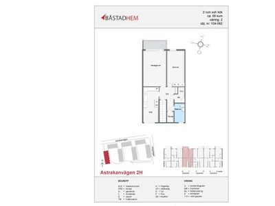 Hyr ett 2-rums lägenhet på 66 m² i Astrakanvägen