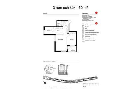 Hyr ett 3-rums lägenhet på 60 m² i Hageby