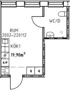 1 rums lägenhet i Hägersten