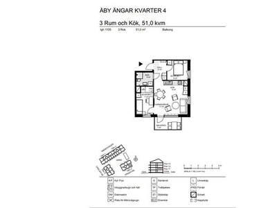 Hyr ett 3-rums lägenhet på 51 m² i Vallentuna