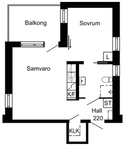 2 rums lägenhet i Burträsk