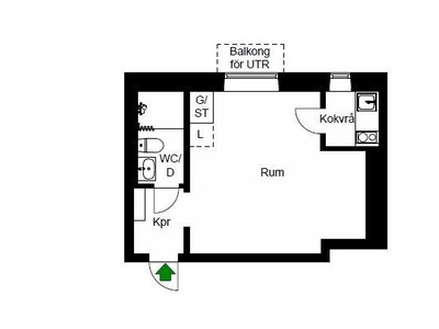 Hyr ett 1-rums lägenhet på 22 m² i Stockholm