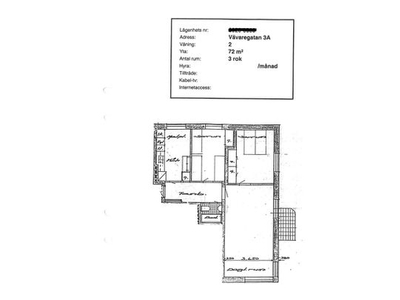 Hyr ett 3-rums lägenhet på 72 m² i Landskrona