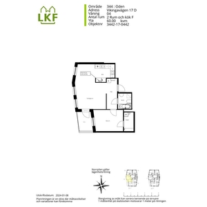 Hyr ett 2-rums lägenhet på 60 m² i Oden