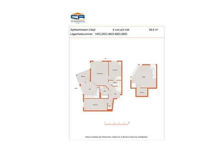 Hyr ett 4-rums lägenhet på 100 m² i Växjö