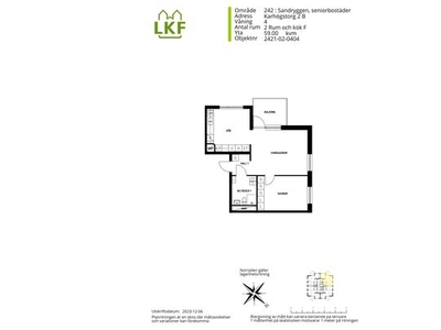 Hyr ett 2-rums lägenhet på 59 m² i Karhögstorg Seniorboende, 65+