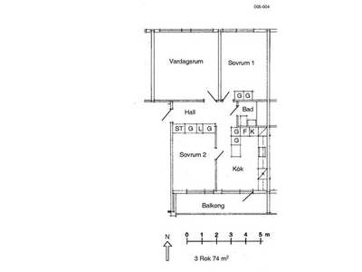 Hyr ett 3-rums lägenhet på 74 m² i Norrköping