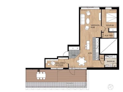 Hyr ett 3-rums lägenhet på 98 m² i Jönköping