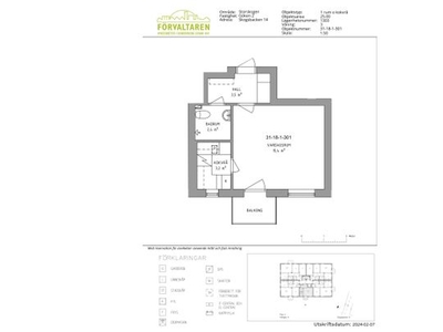 Hyr ett 1-rums lägenhet på 25 m² i Sundbyberg