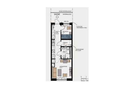 Hyr ett 2-rums lägenhet på 42 m² i Stockholm