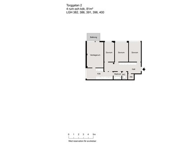 Hyr ett 4-rums lägenhet på 81 m² i Kungälv