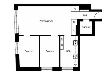 Hyr ett 1-rums lägenhet på 53 m² i Stockholm