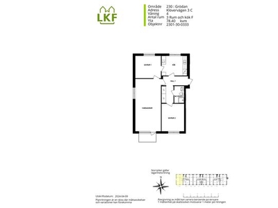 Hyr ett 3-rums lägenhet på 78 m² i Grödan, Kobjer/Möllevången