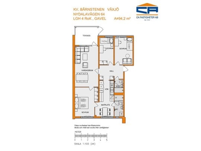 Hyr ett 4-rums lägenhet på 95 m² i Växjö