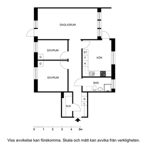 3 rums lägenhet i Växjö