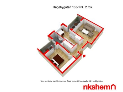 Hyr ett 2-rums lägenhet på 59 m² i Hageby