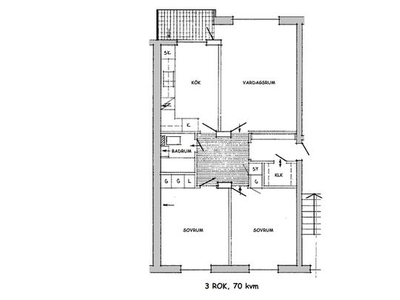 Hyr ett 3-rums lägenhet på 70 m² i Perstorp