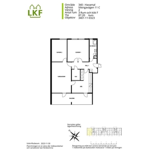 Hyr ett 3-rums lägenhet på 87 m² i Havamal