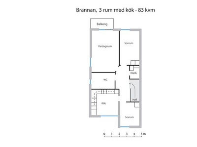 Hyr ett 3-rums lägenhet på 83 m² i Vilhelmina