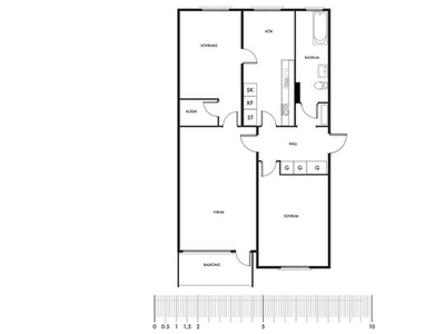 Hyr ett 3-rums lägenhet på 75 m² i Katrineholm