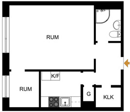 1 rums lägenhet i Sundbyberg