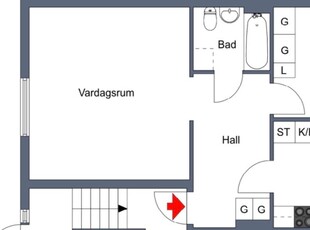 2 rums lägenhet i Eskilstuna