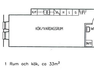 1 rums lägenhet i Halmstad