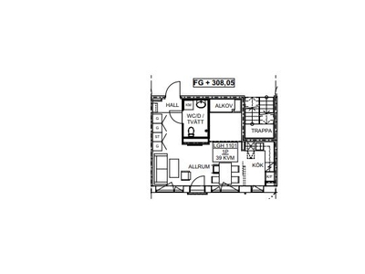 Hyr ett 1-rums lägenhet på 39 m² i Östersund