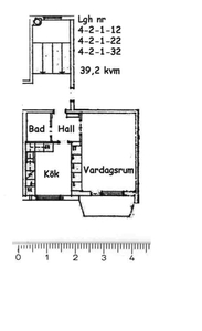 1 rums lägenhet i Sala