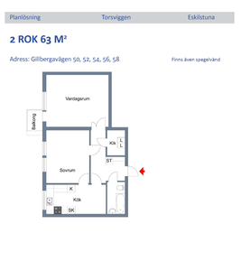 2 rums lägenhet i Eskilstuna