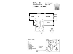 Hyr ett 3-rums lägenhet på 86 m² i Gävle