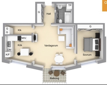 Apartment - Gustav III:s Boulevard, 2tr Solna