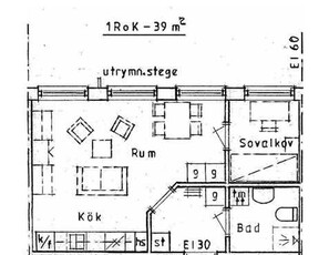 1 rum och kök, 39 m, Södra Torget 1, Kristinehamn