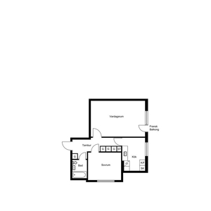 Hyr ett 2-rums lägenhet på 54 m² i Sundsvall