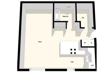 Hyr ett 1-rums lägenhet på 40 m² i Sollentuna