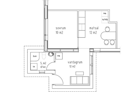 Hyr ett 2-rums lägenhet på 40 m² i Haninge