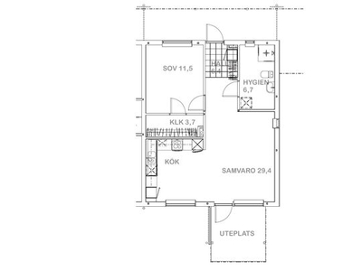 Hyr ett 2-rums lägenhet på 59 m² i Perstorp