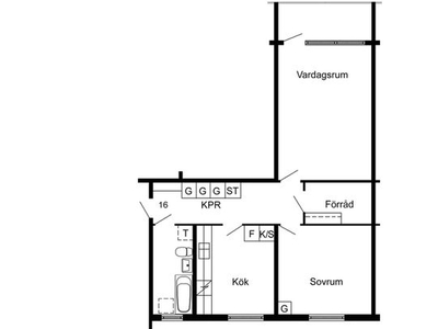 Hyr ett 2-rums lägenhet på 65 m² i Skelleftehamn