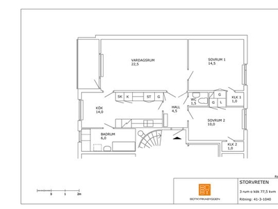 Hyr ett 3-rums lägenhet på 78 m² i Norrtälje