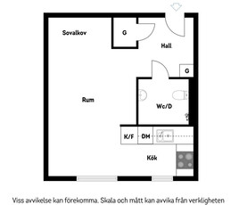 1 rums lägenhet i Enköping