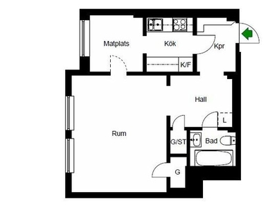 Hyr ett 1-rums lägenhet på 44 m² i Stockholm