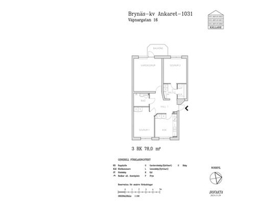 Hyr ett 3-rums lägenhet på 78 m² i Gävle