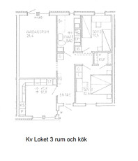 3 rums lägenhet i Perstorp